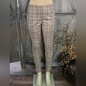 Zac & Rachel Plaid Pull On Strechy Leggings